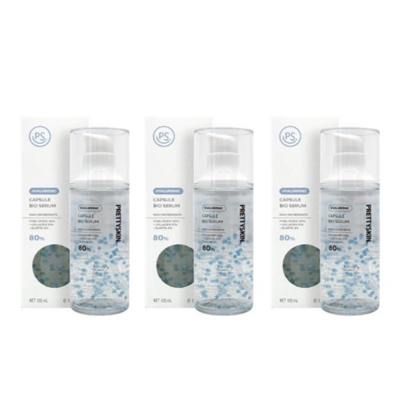 Lot 3pc New Korean PRETTYSKIN - Capsule Bio Serum Hyaluronic - 100ml 3.3fl oz